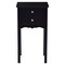 Black MDF Wood 2-Drawer Side End Table Nightstand with Storage Drawers for Bedroom or Living Room